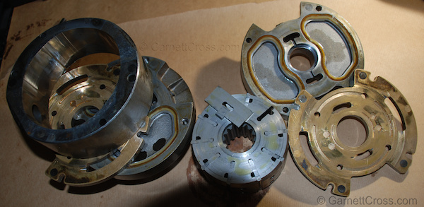 Oil Hydraulics Vane Pump Cartridge disassembled.